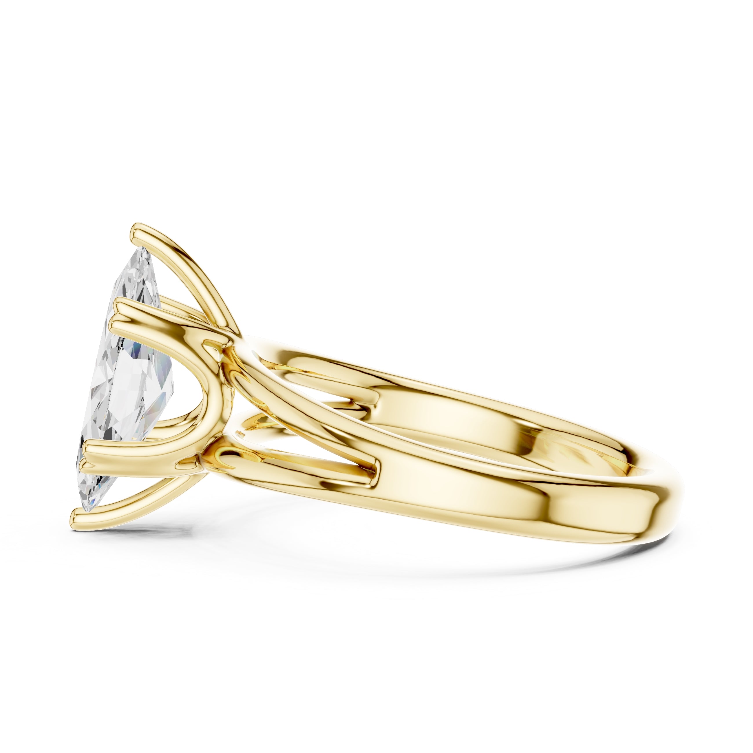 The Open Frame Ring 2ct Yellow Gold Marquise