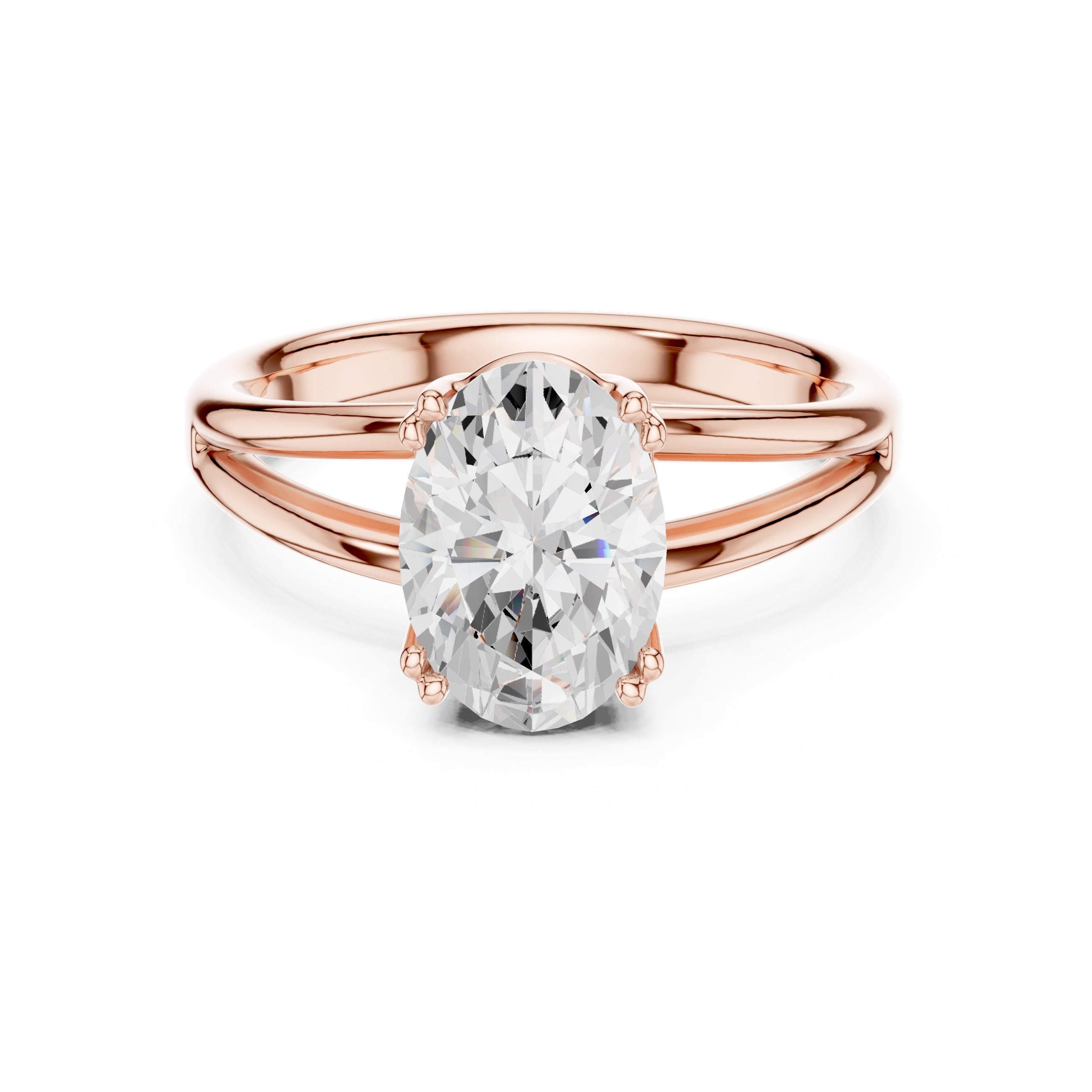 The Open Frame Ring 2ct Rose Gold Oval