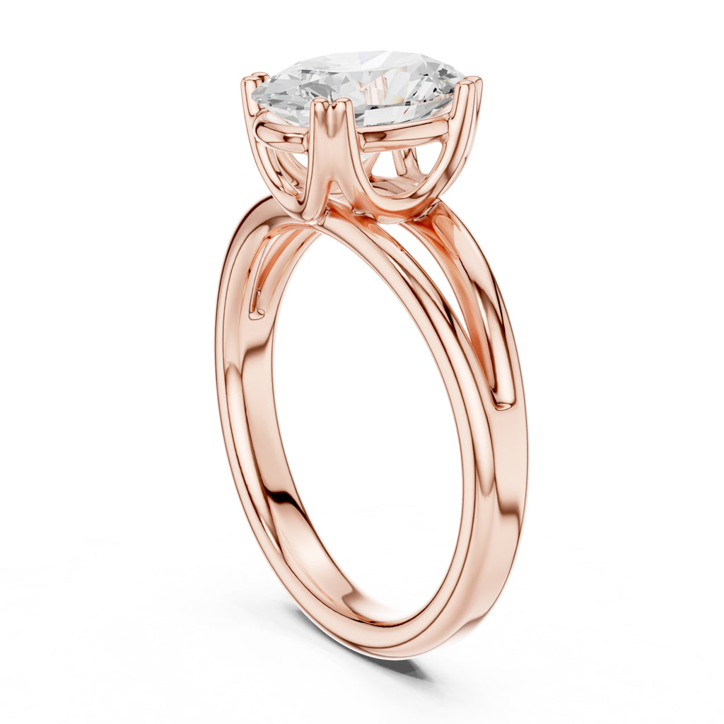 The Open Frame Ring 2ct Rose Gold Oval