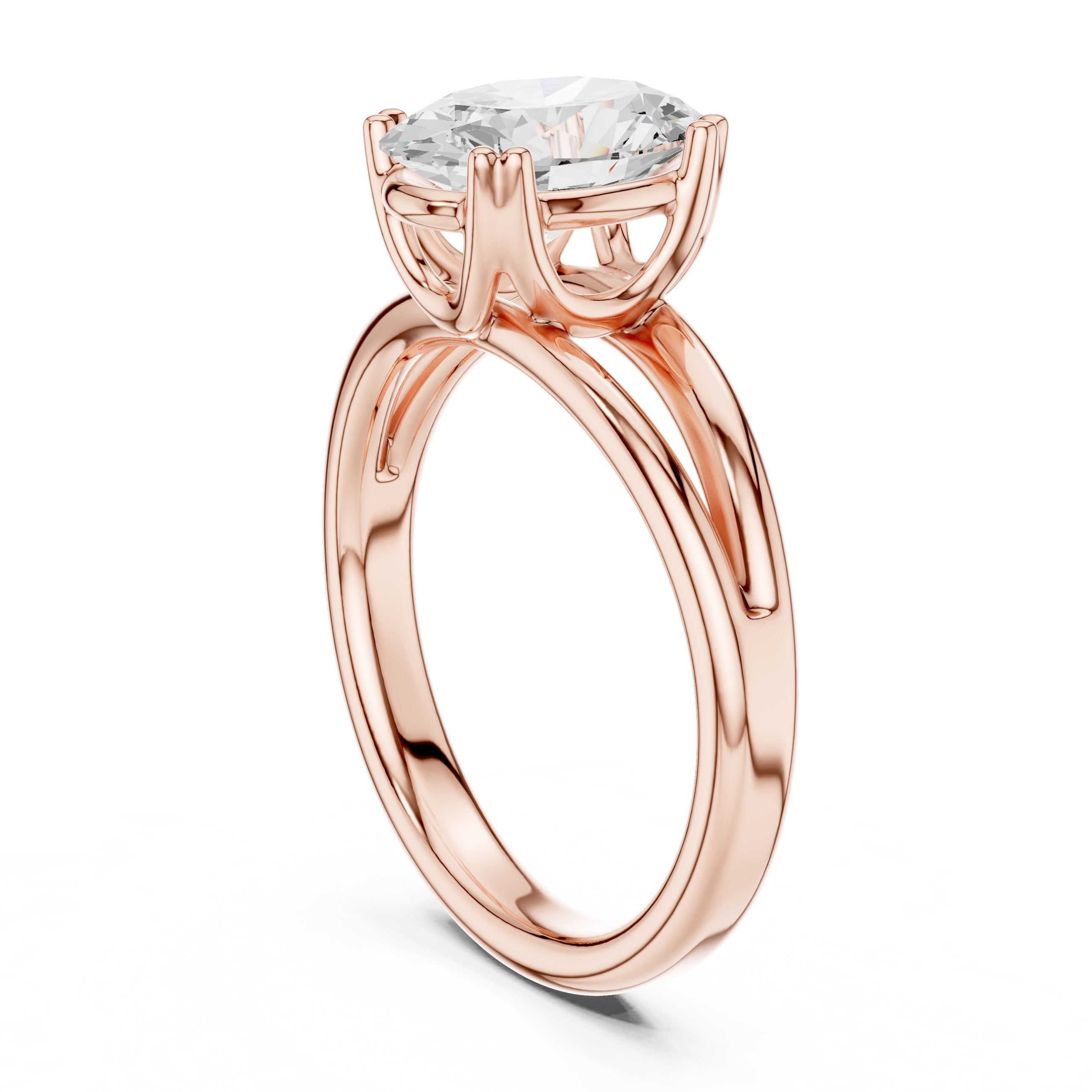 The Open Frame Ring 2ct Rose Gold Oval