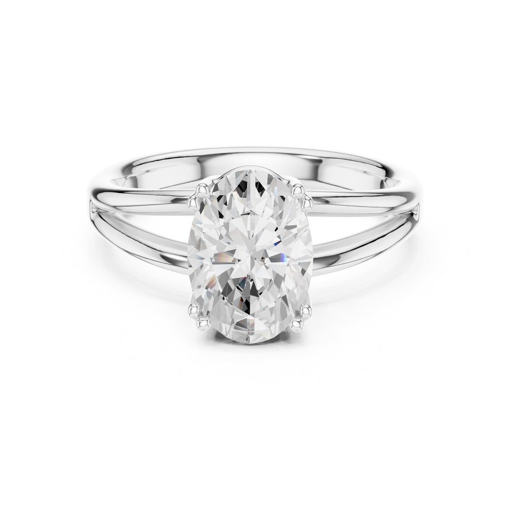 The Open Frame Ring 2ct White Gold Oval