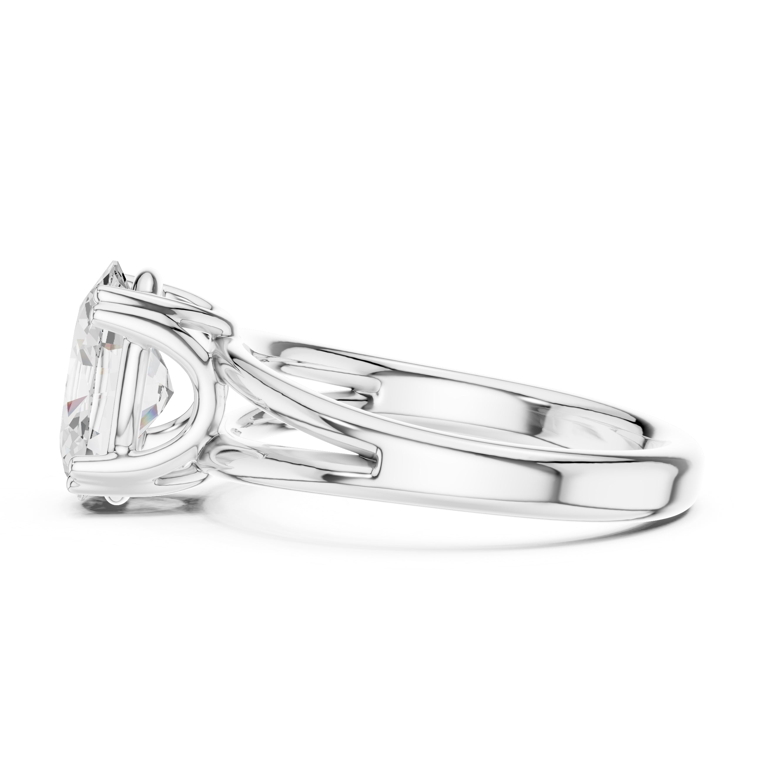 The Open Frame Ring 2ct White Gold Oval
