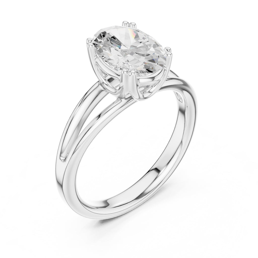 The Open Frame Ring 2ct White Gold Oval