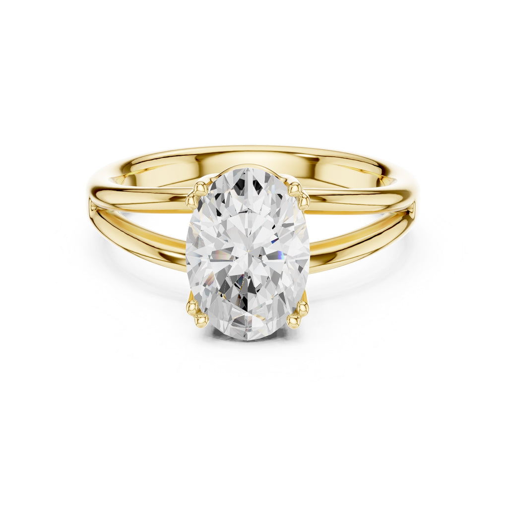 The Open Frame Ring 2ct Yellow Gold Oval