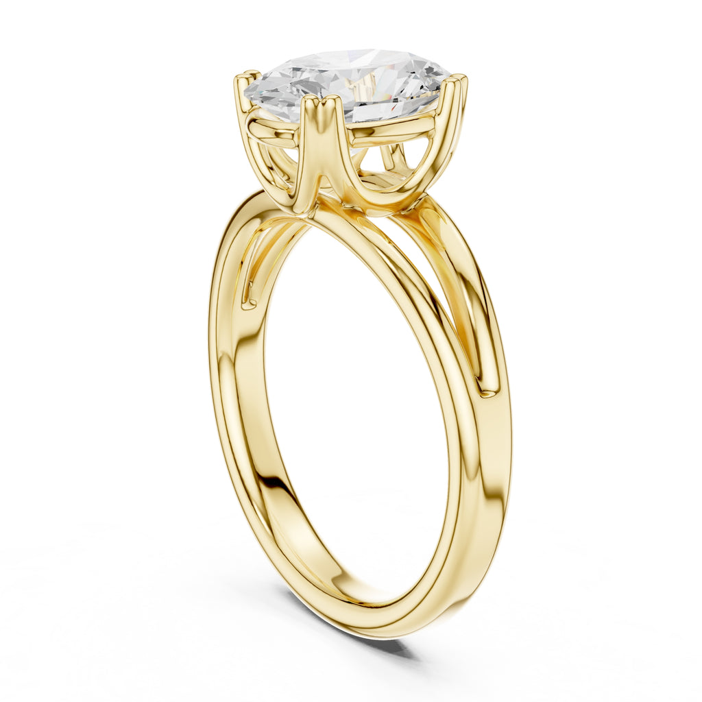 The Open Frame Ring 2ct Yellow Gold Oval