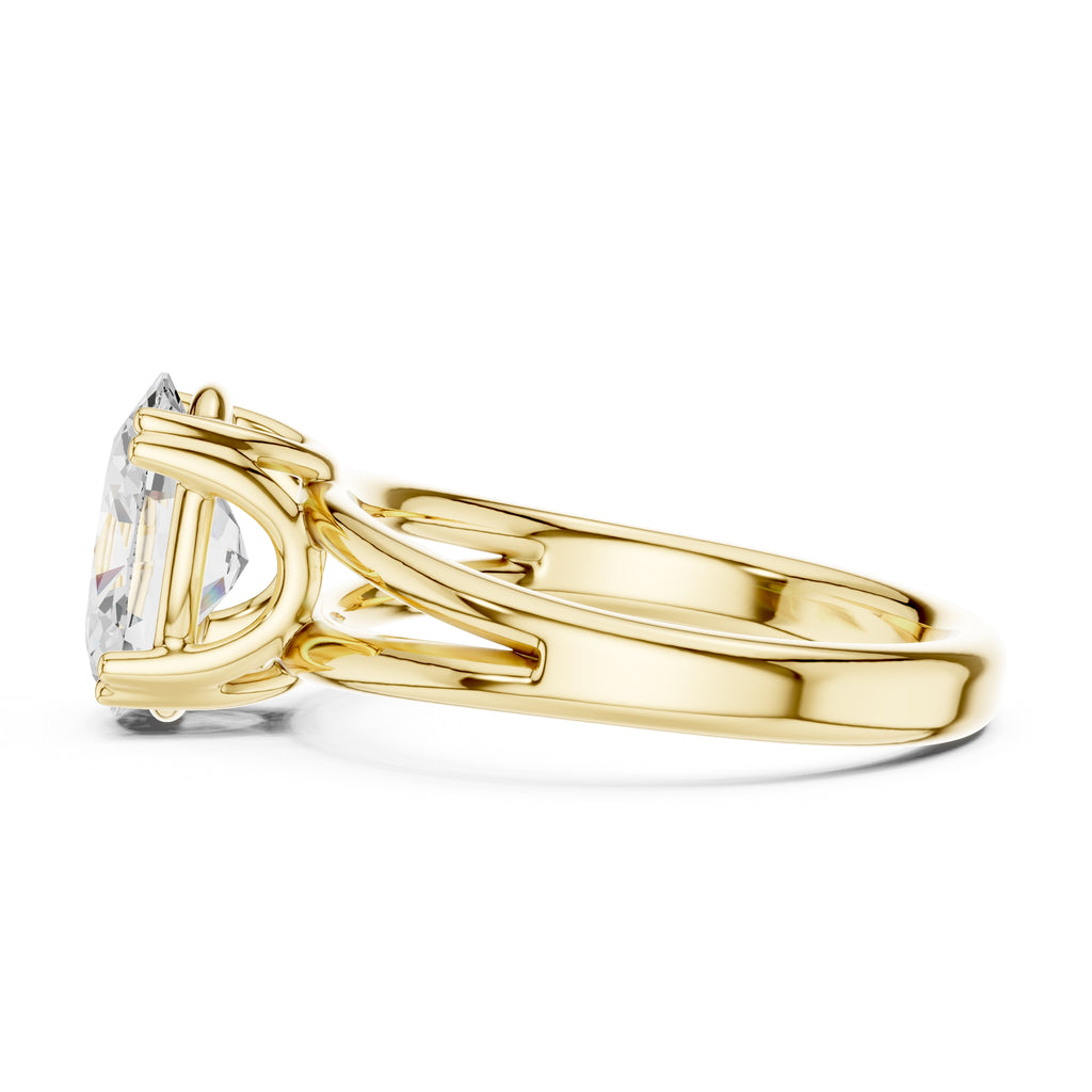 The Open Frame Ring 2ct Yellow Gold Oval