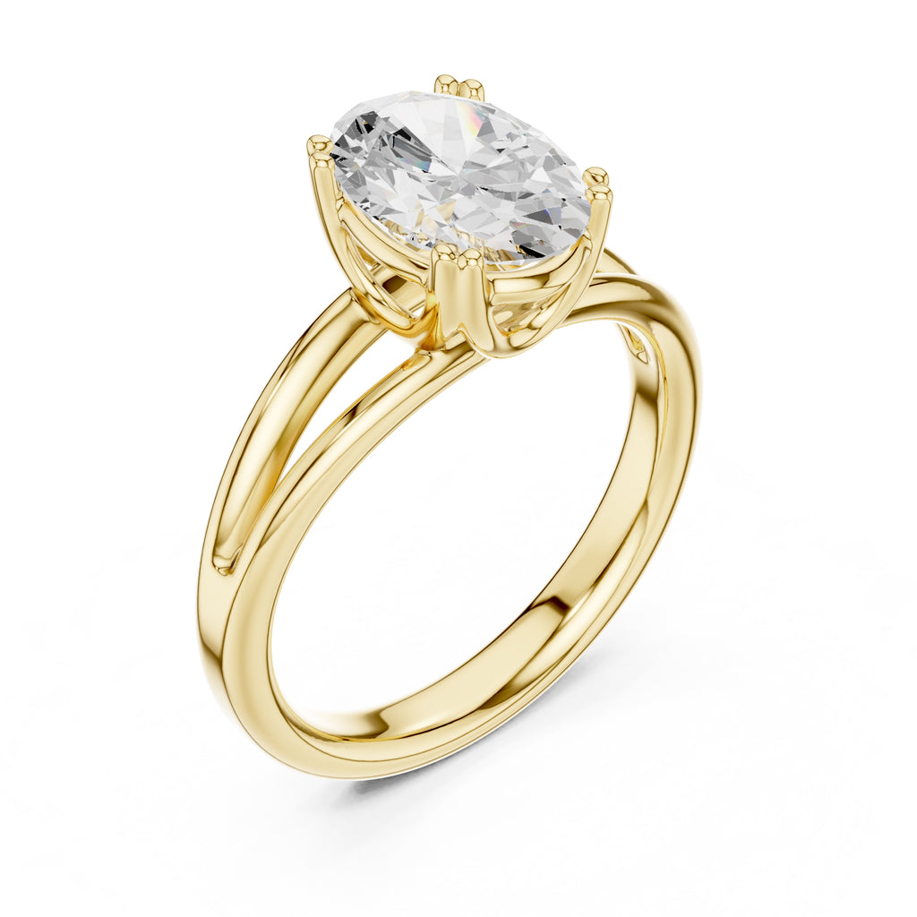 The Open Frame Ring 2ct Yellow Gold Oval
