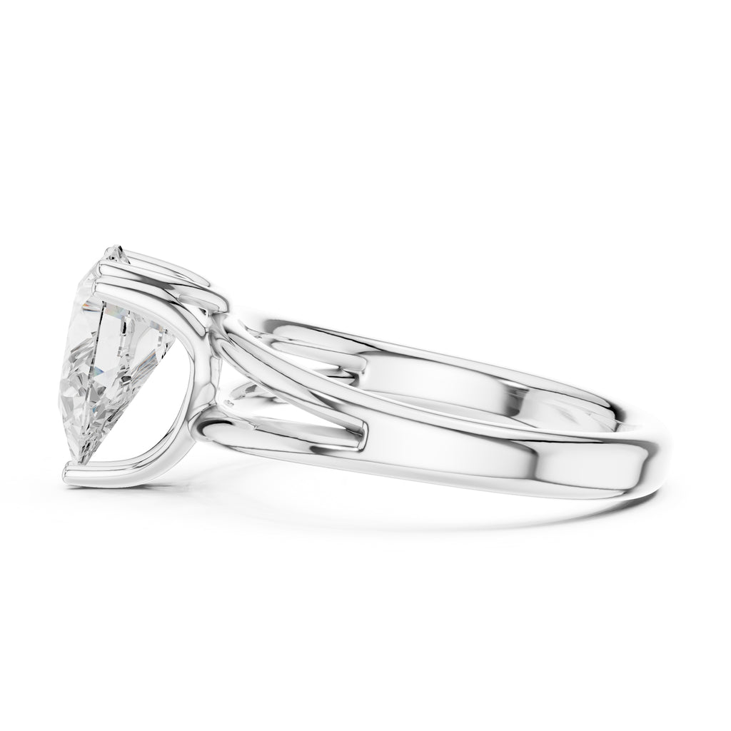 The Open Frame Ring 2ct White Gold Pear