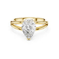 The Open Frame Ring 2ct Yellow Gold Pear
