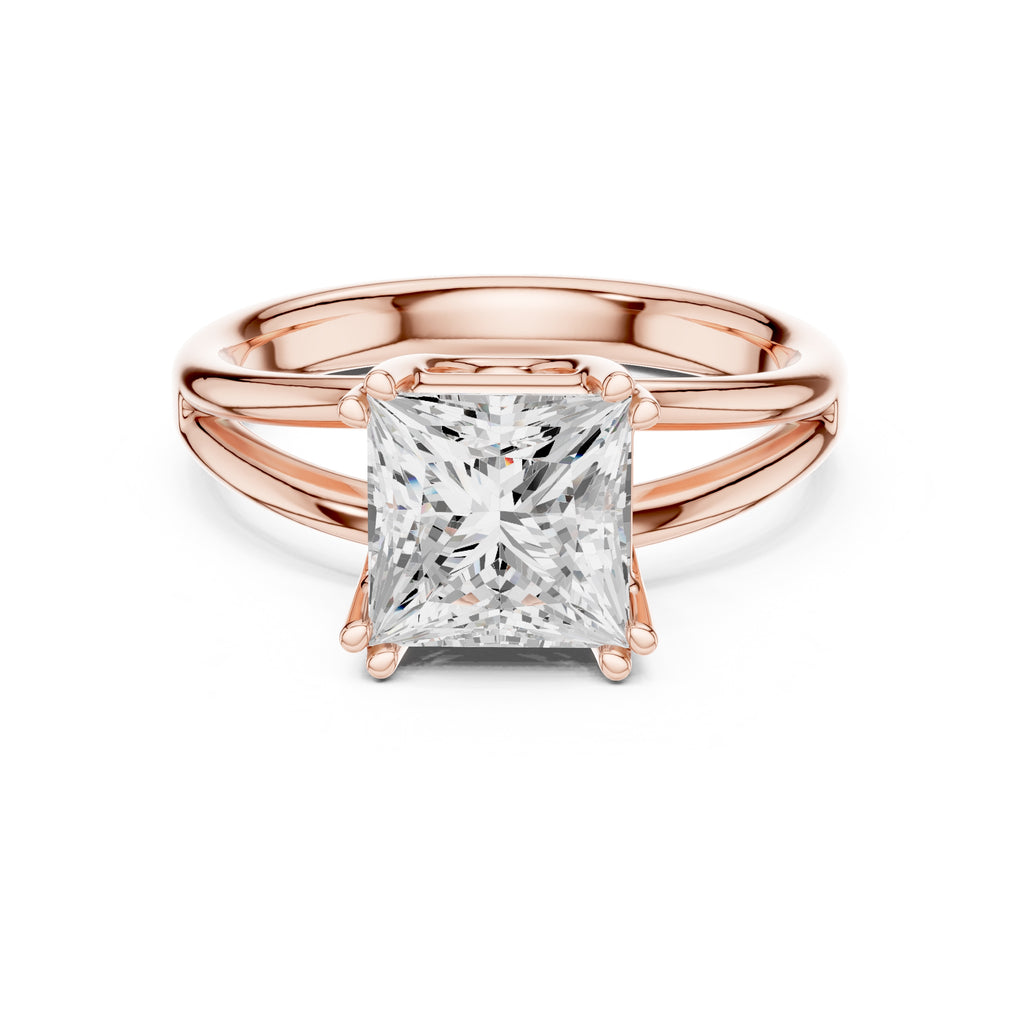 The Open Frame Ring 2ct Rose Gold Princess