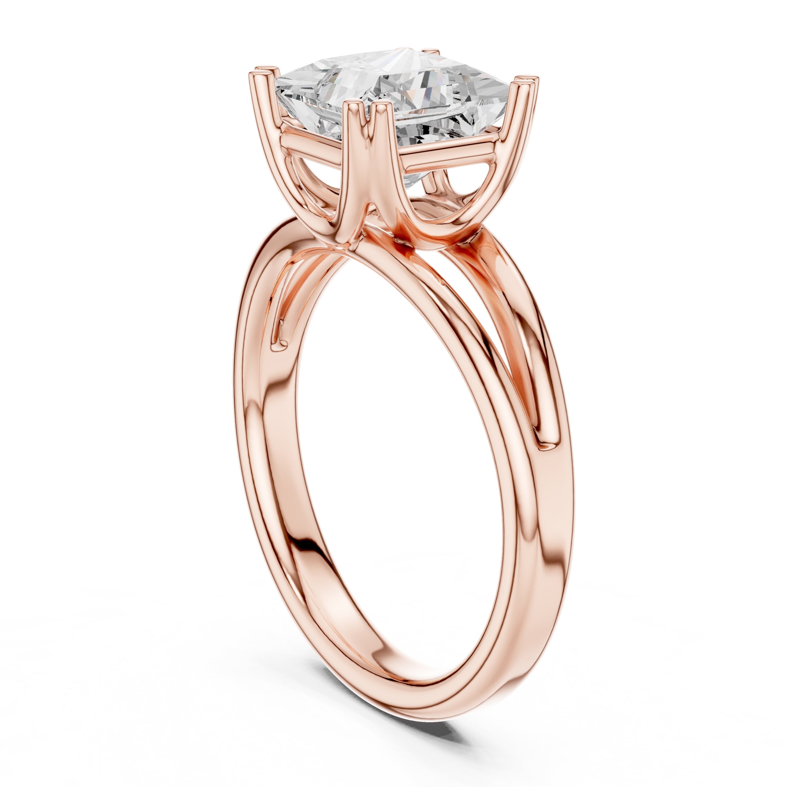 The Open Frame Ring 2ct Rose Gold Princess