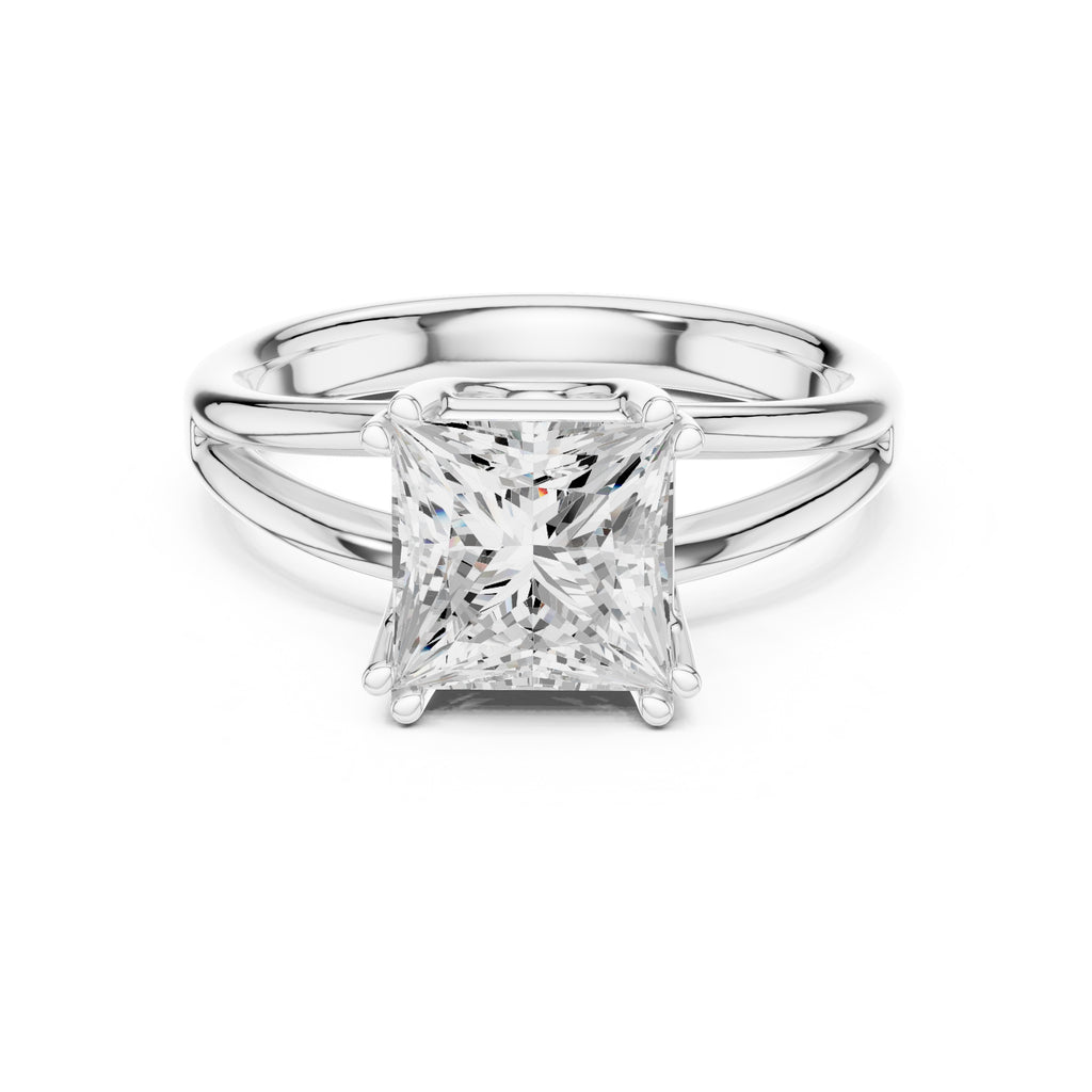 The Open Frame Ring 2ct White Gold Princess
