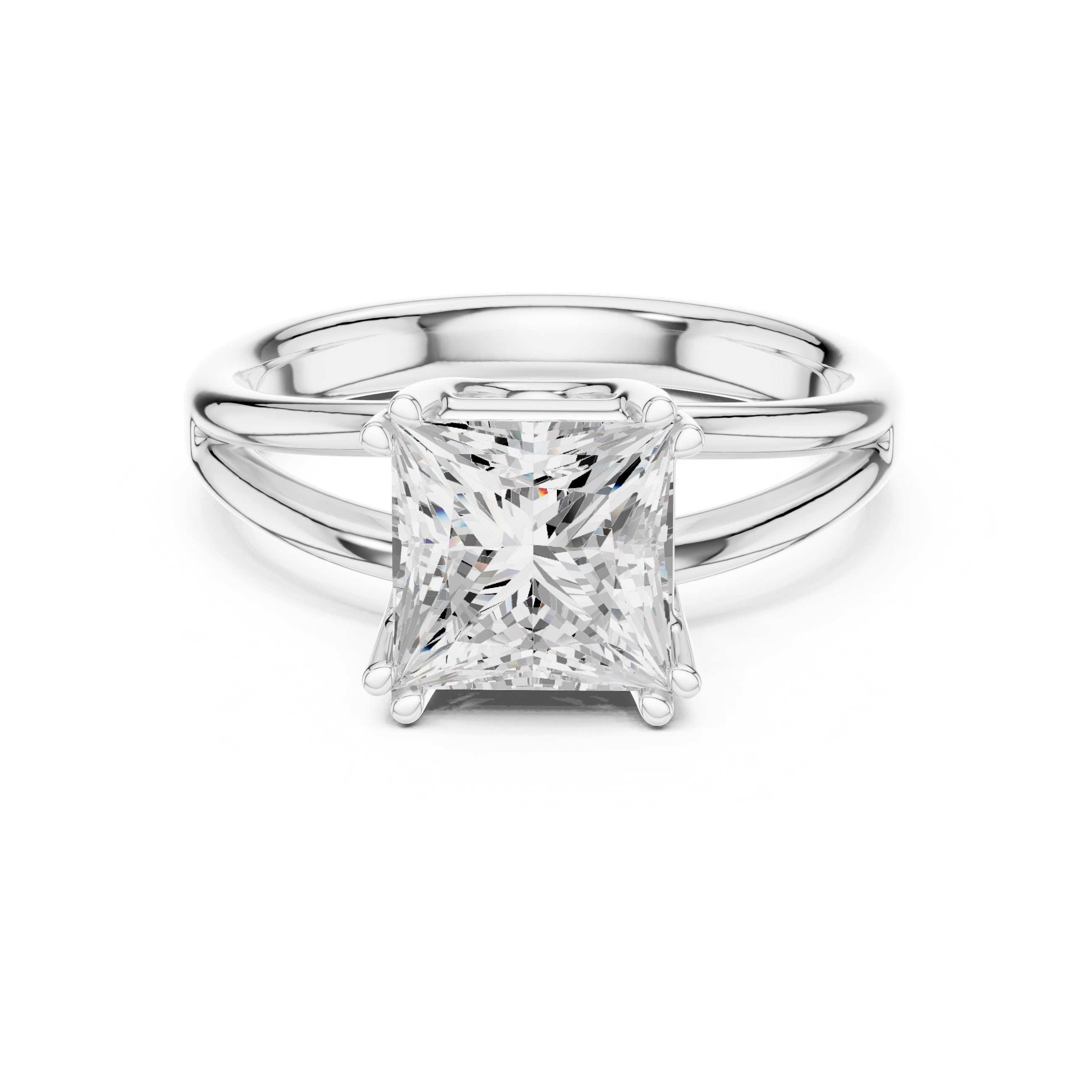 The Open Frame Ring 2ct White Gold Princess