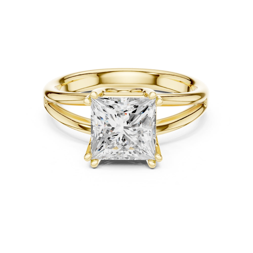 The Open Frame Ring 2ct Yellow Gold Princess