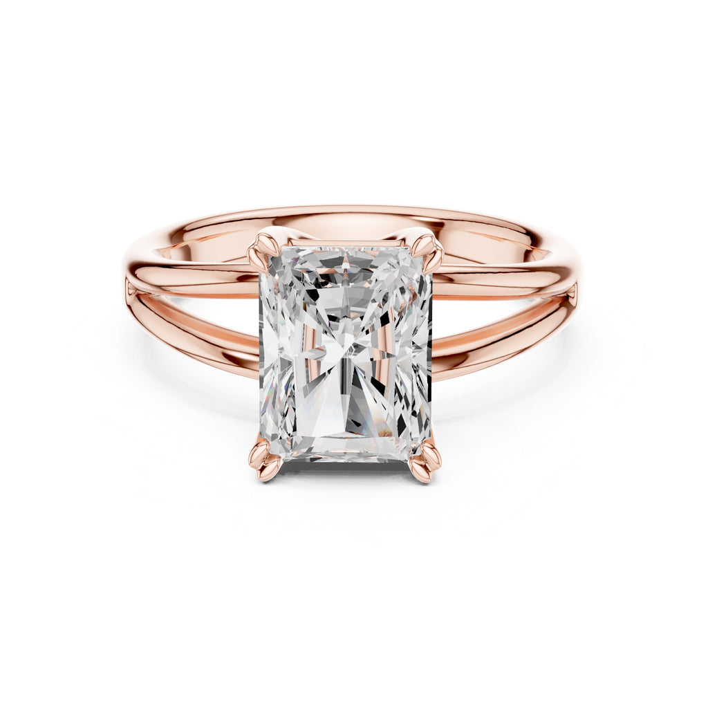 The Open Frame Ring 2ct Rose Gold Radiant