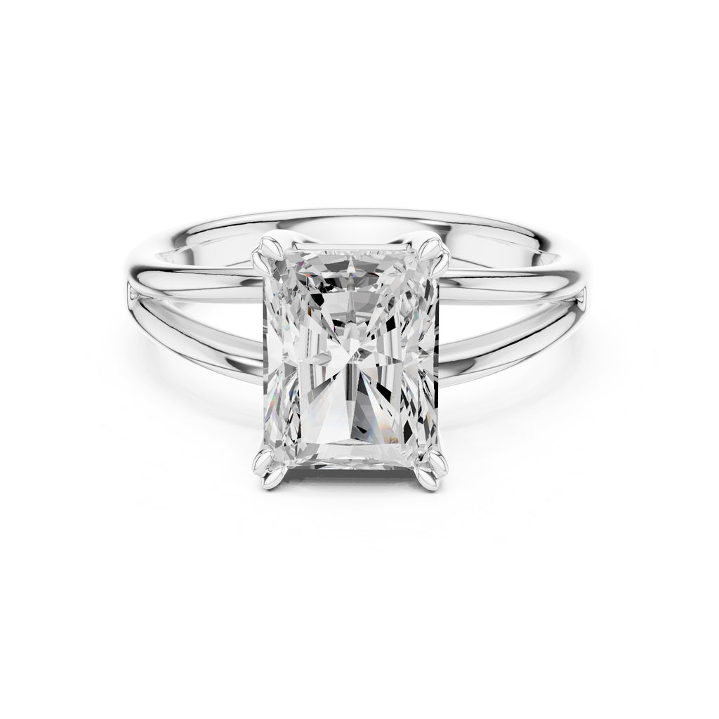 The Open Frame Ring 2ct White Gold Radiant
