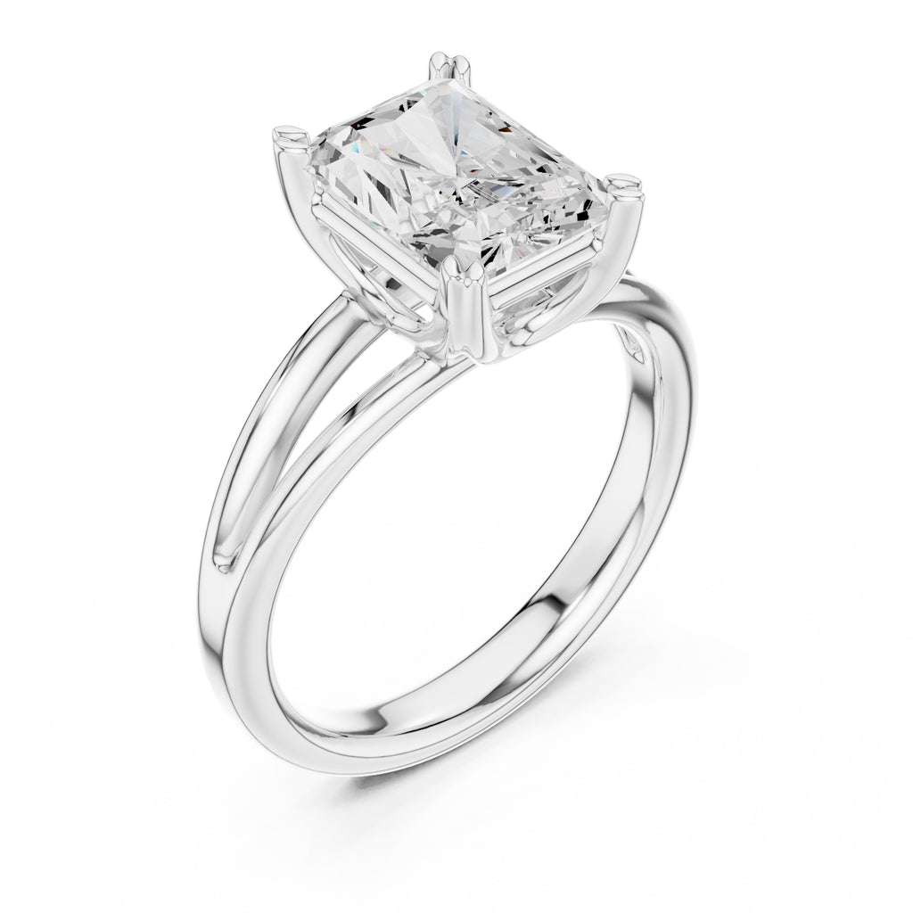The Open Frame Ring 2ct White Gold Radiant