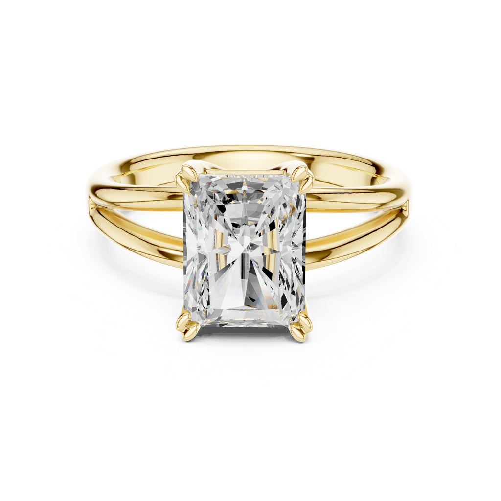 The Open Frame Ring 2ct Yellow Gold Radiant