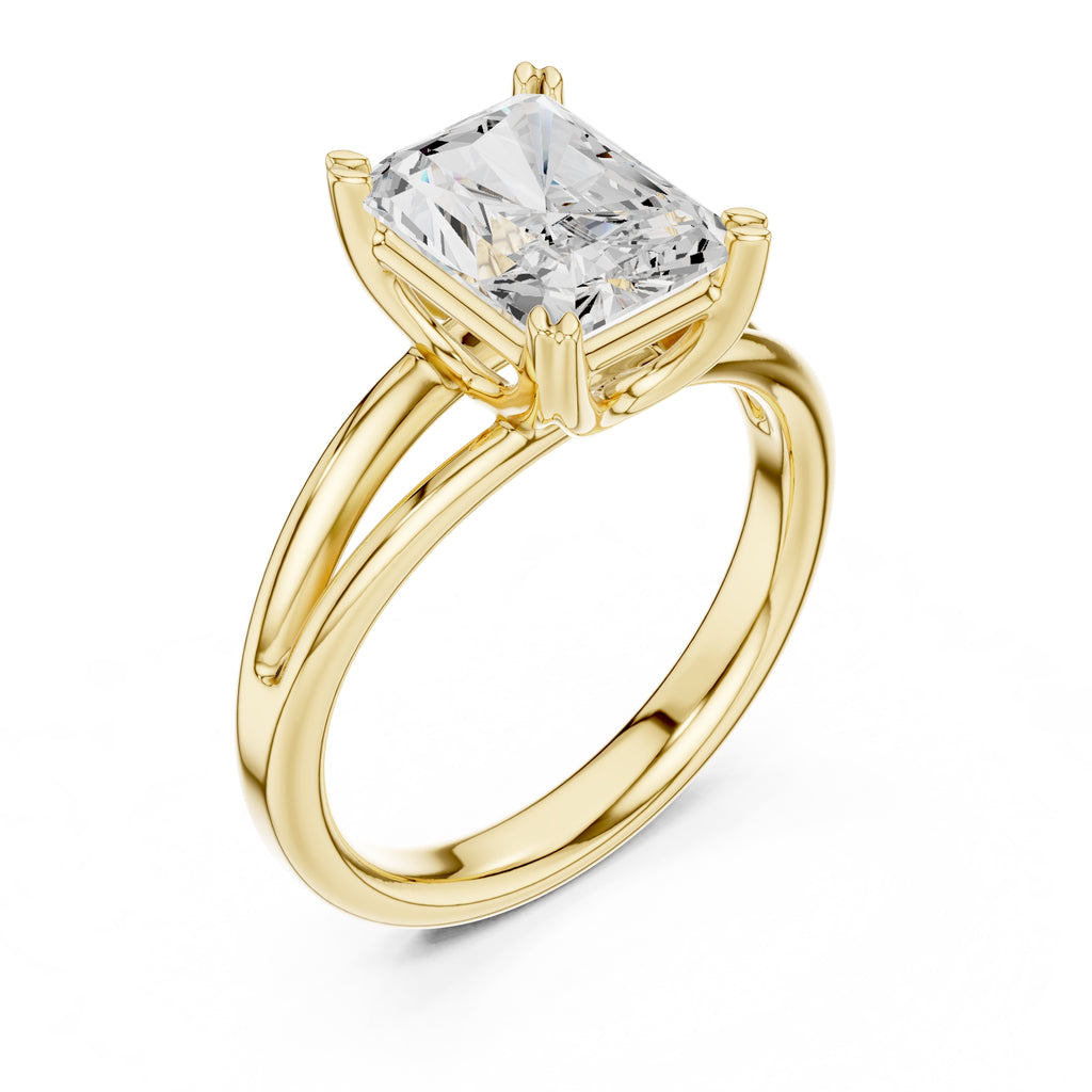 The Open Frame Ring 2ct Yellow Gold Radiant