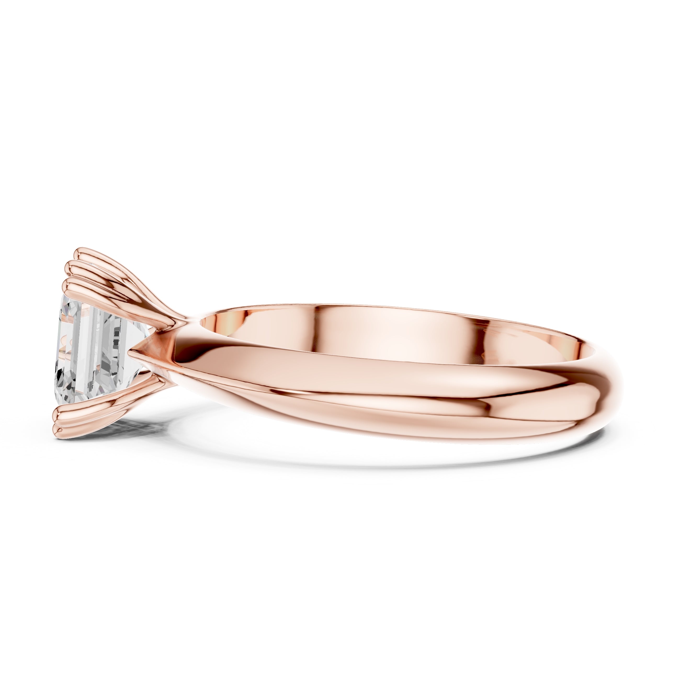 The Twin-Claw Classic Ring 1.5ct Rose Gold Asscher