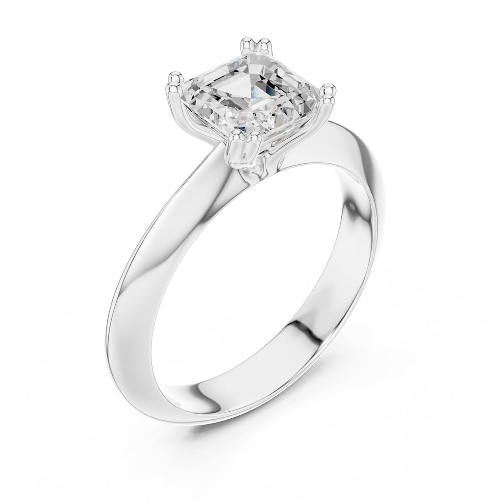 The Twin-Claw Classic Ring 1.5ct White Gold Asscher