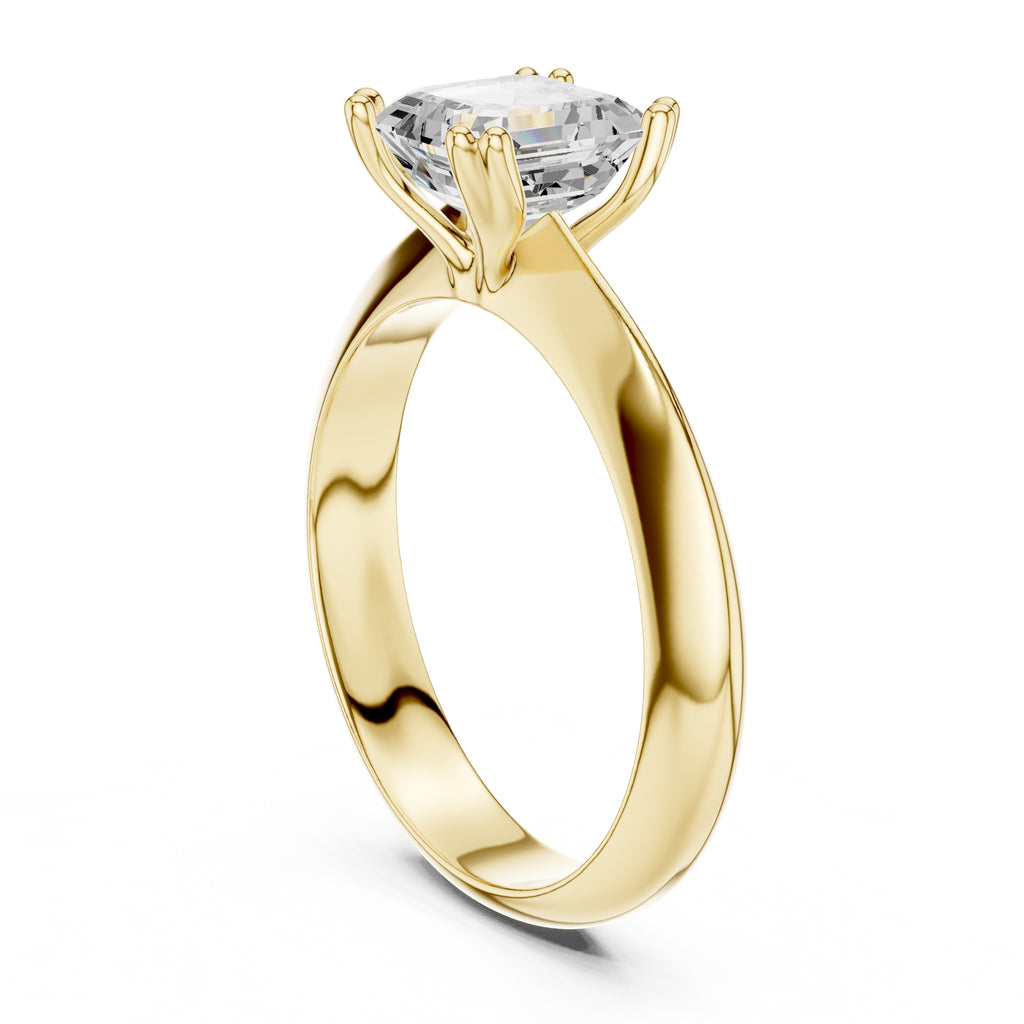 The Twin-Claw Classic Ring 1.5ct Yellow Gold Asscher