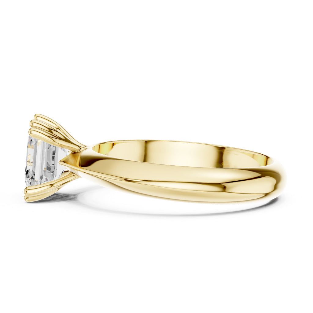 The Twin-Claw Classic Ring 1.5ct Yellow Gold Asscher