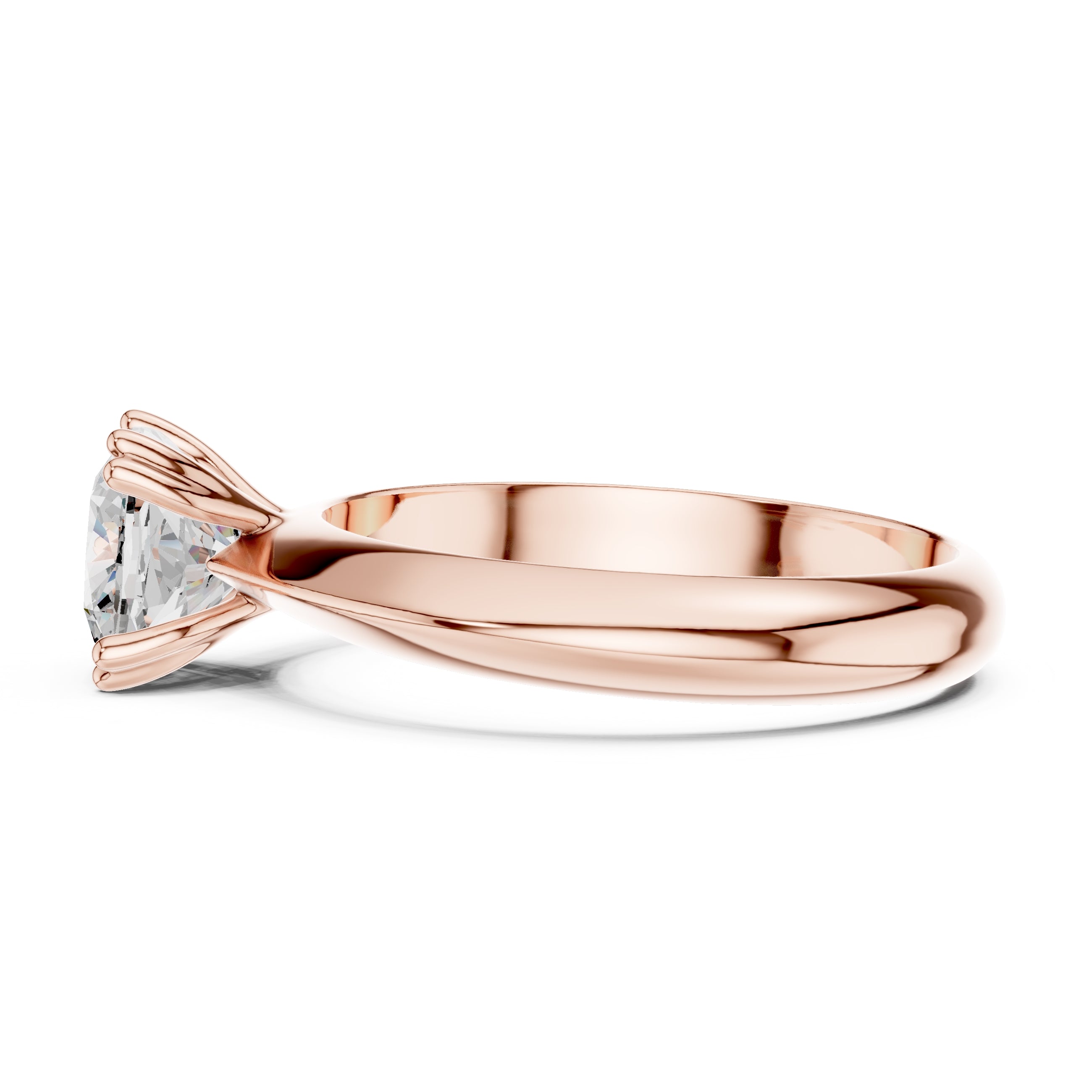 The Twin-Claw Classic Ring 1.5ct Rose Gold Cushion