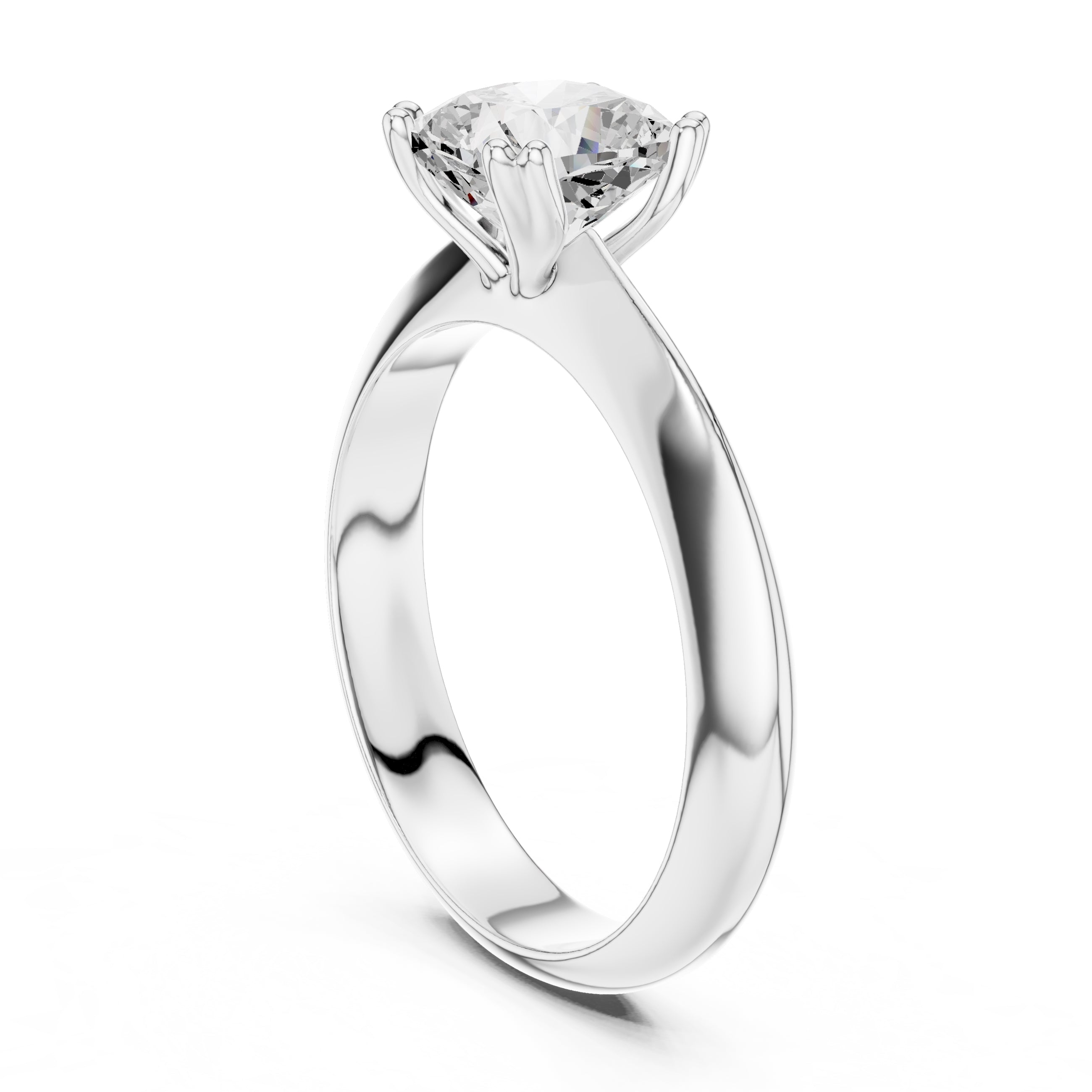 The Twin-Claw Classic Ring 1.5ct White Gold Cushion