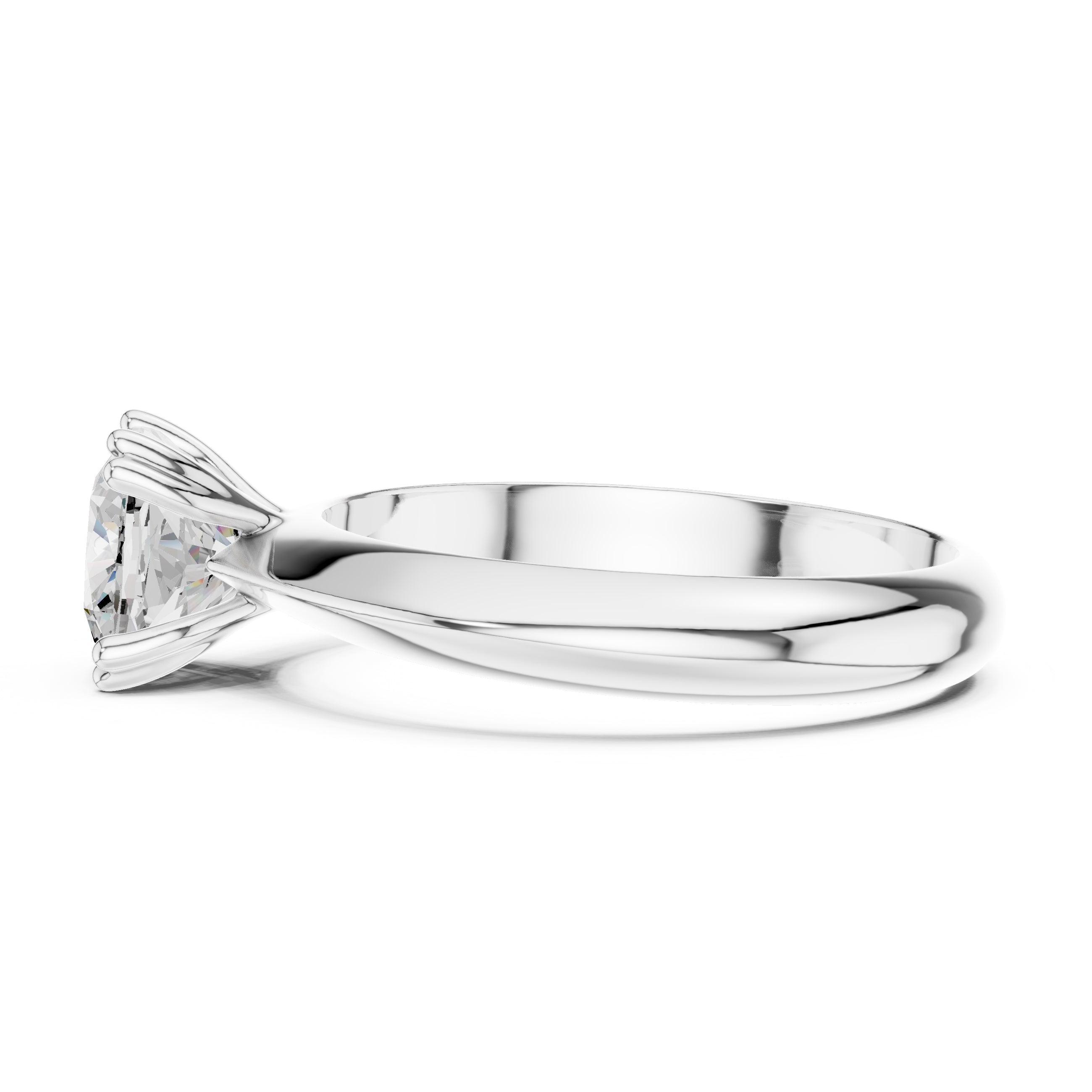 The Twin-Claw Classic Ring 1.5ct White Gold Cushion