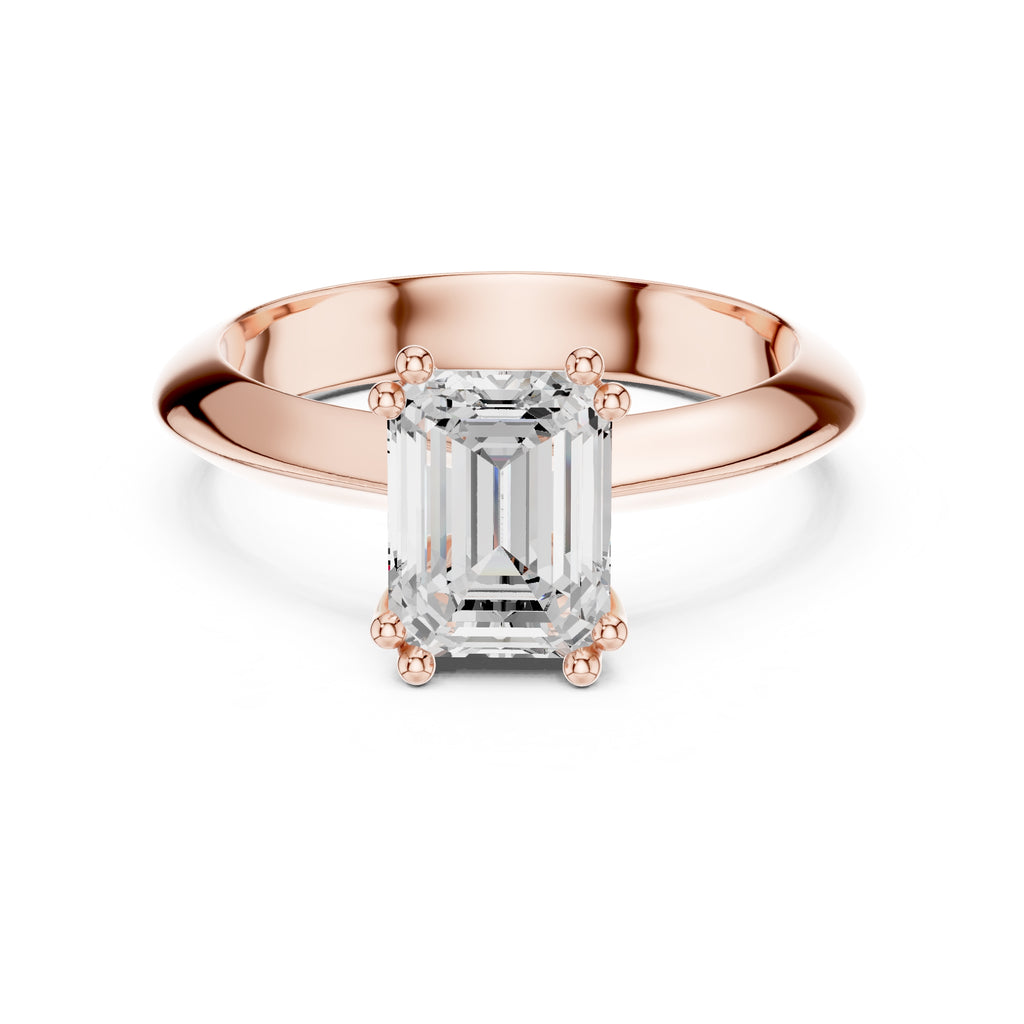 The Twin-Claw Classic Ring 1.5ct Rose Gold Emerald