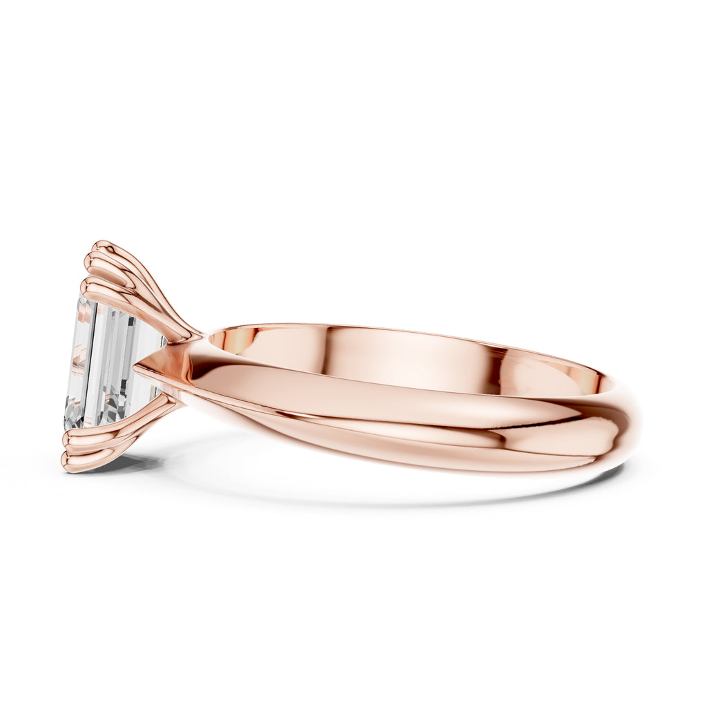 The Twin-Claw Classic Ring 1.5ct Rose Gold Emerald