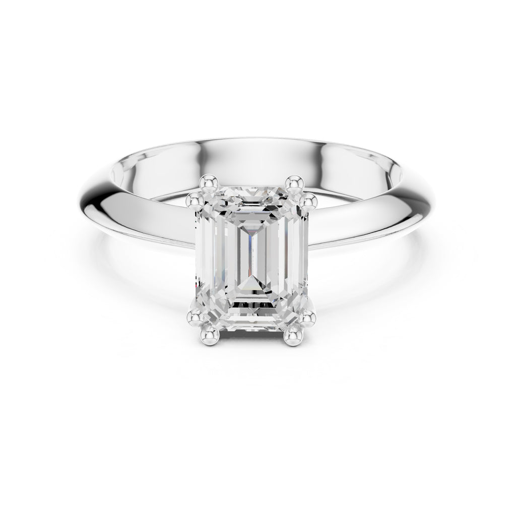 The Twin-Claw Classic Ring 1.5ct White Gold Emerald