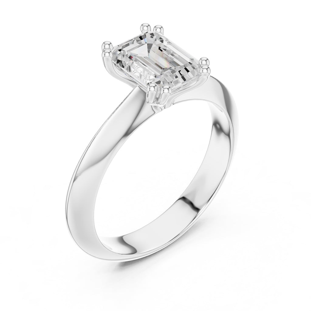 The Twin-Claw Classic Ring 1.5ct White Gold Emerald