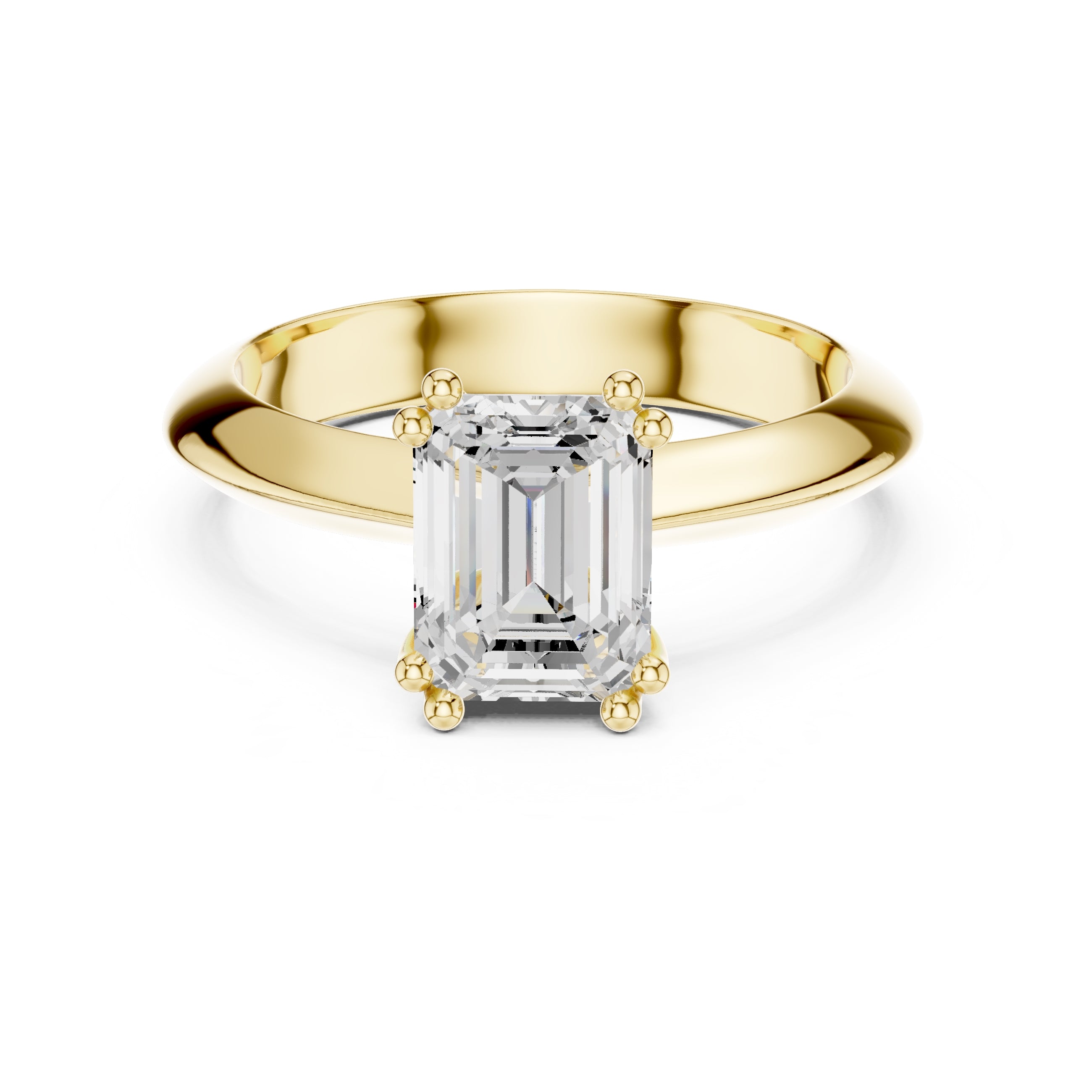 The Twin-Claw Classic Ring 1.5ct Yellow Gold Emerald