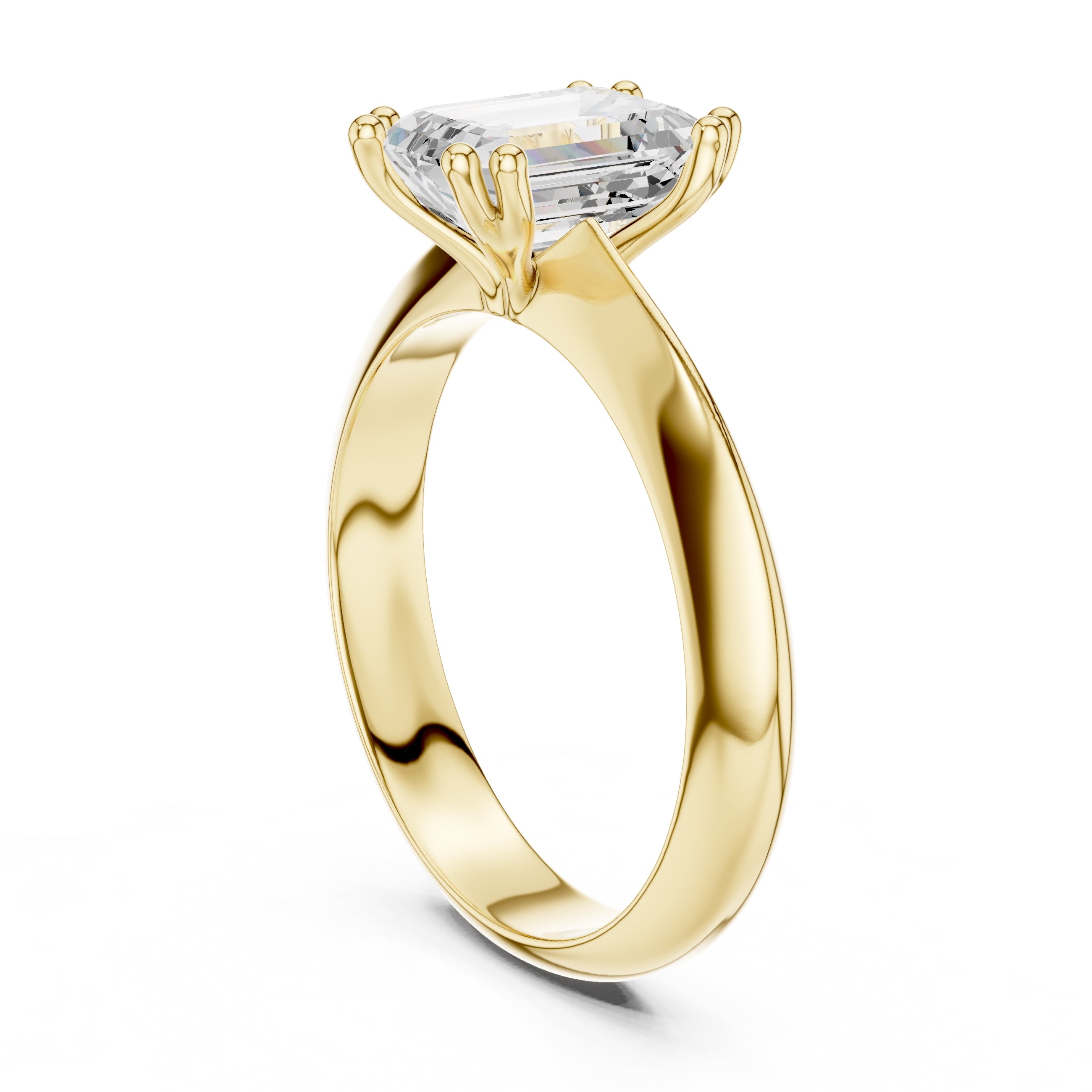 The Twin-Claw Classic Ring 1.5ct Yellow Gold Emerald