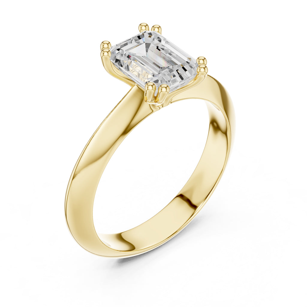 The Twin-Claw Classic Ring 1.5ct Yellow Gold Emerald