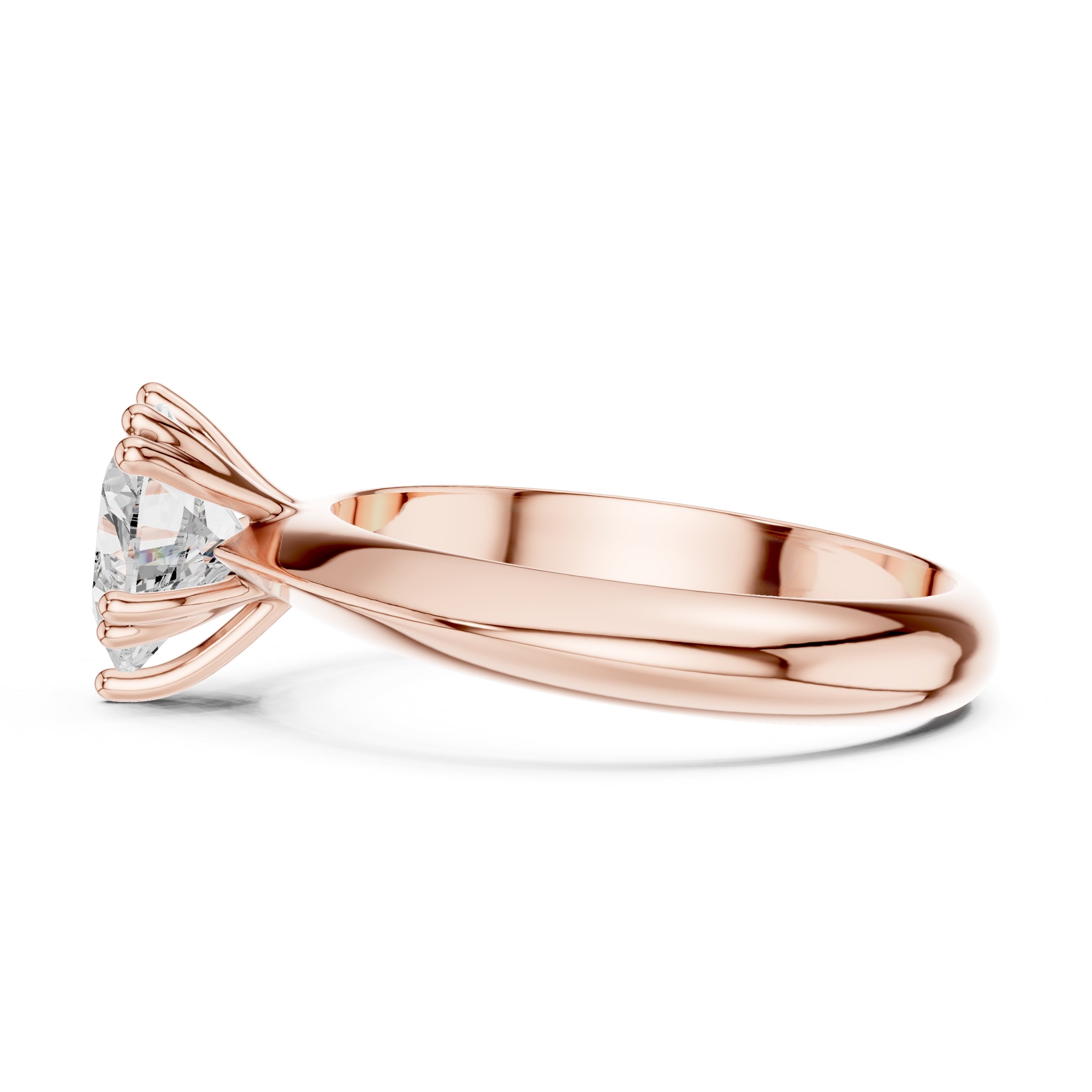 The Twin-Claw Classic Ring 1.5ct Rose Gold Heart