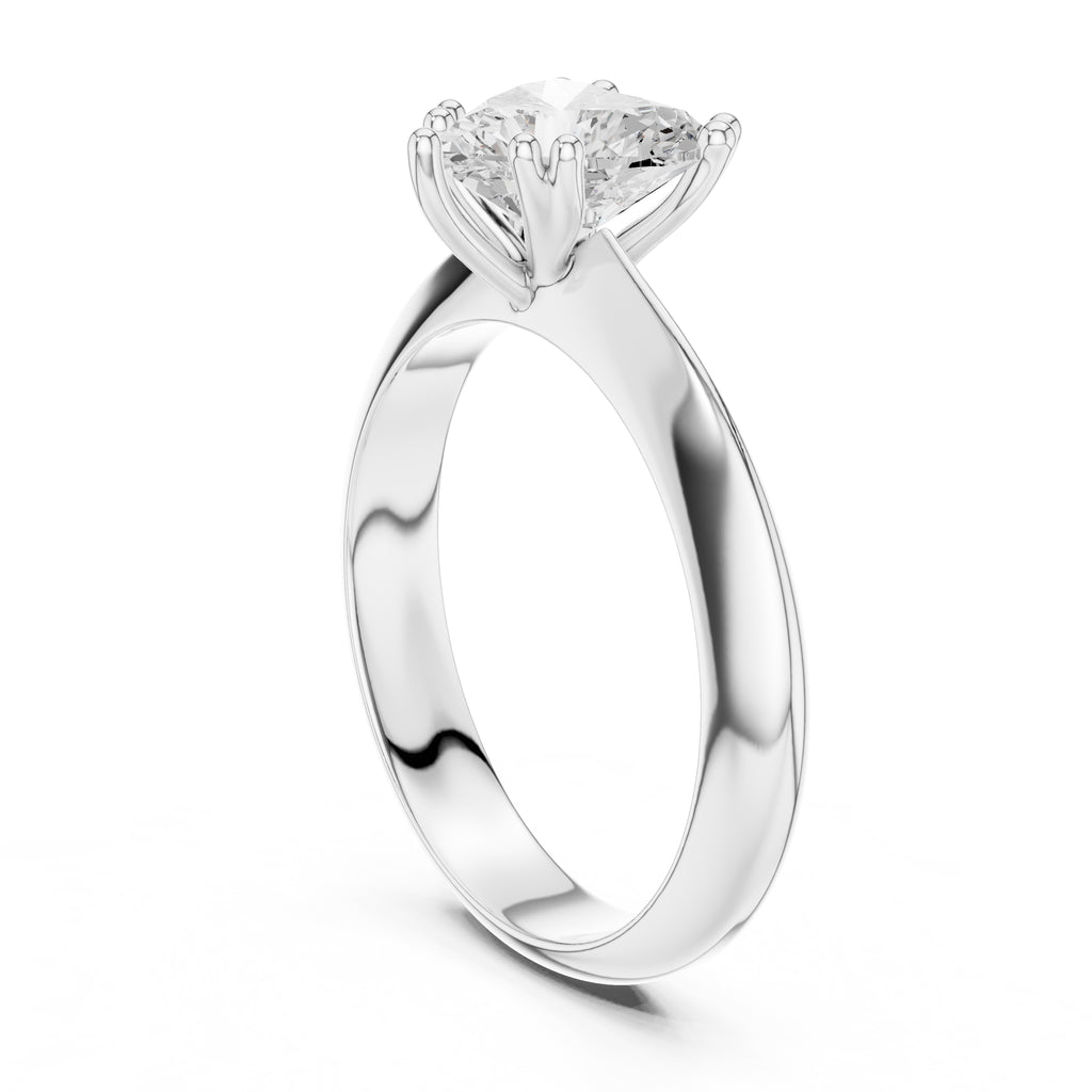 The Twin-Claw Classic Ring 1.5ct White Gold Heart