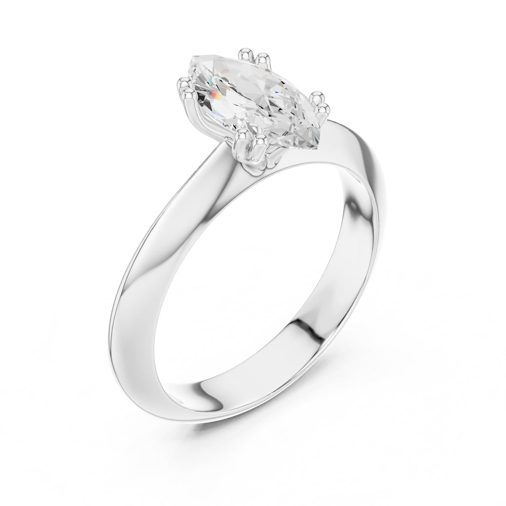 The Twin-Claw Classic Ring 1.5ct White Gold Marquise