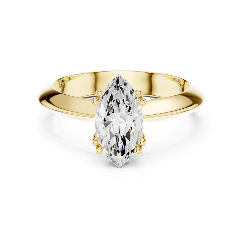 The Twin-Claw Classic Ring 1.5ct Yellow Gold Marquise