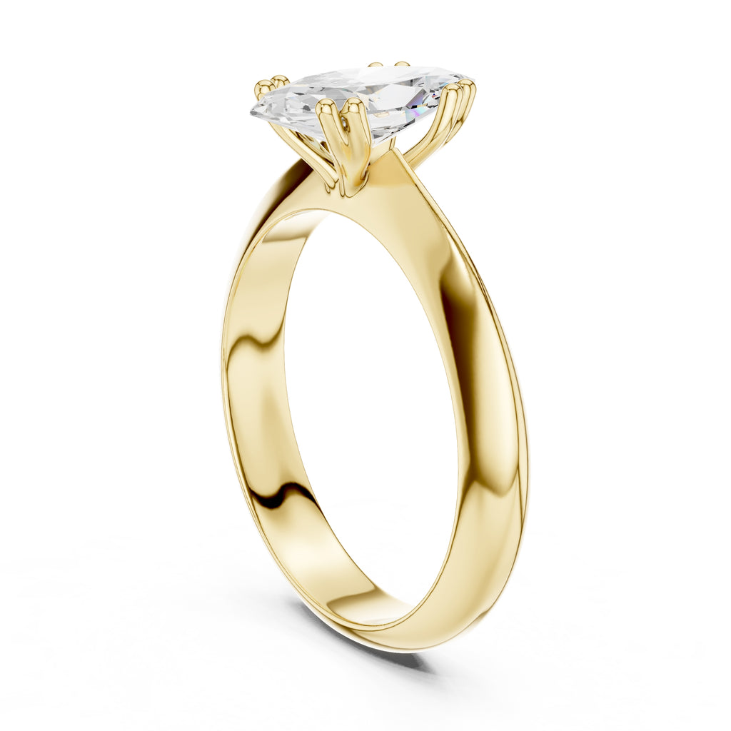 The Twin-Claw Classic Ring 1.5ct Yellow Gold Marquise