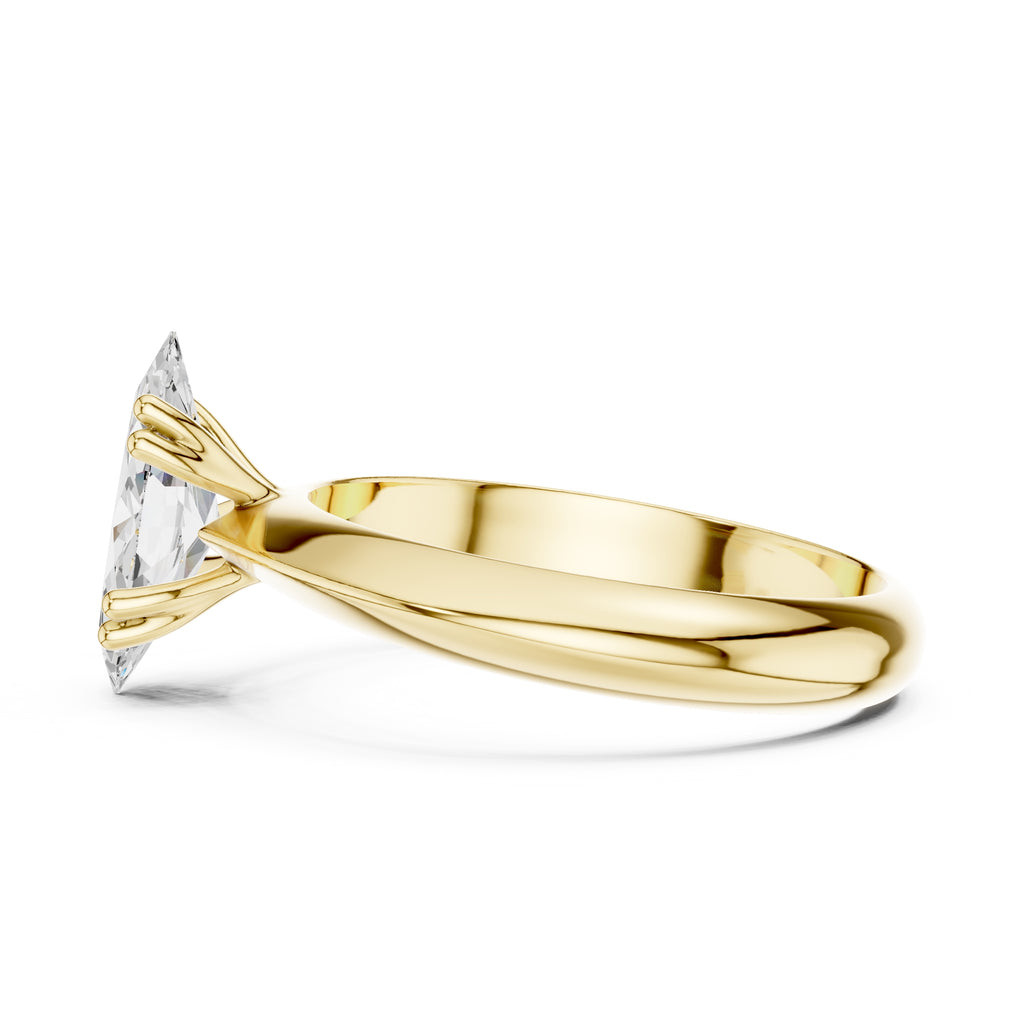 The Twin-Claw Classic Ring 1.5ct Yellow Gold Marquise