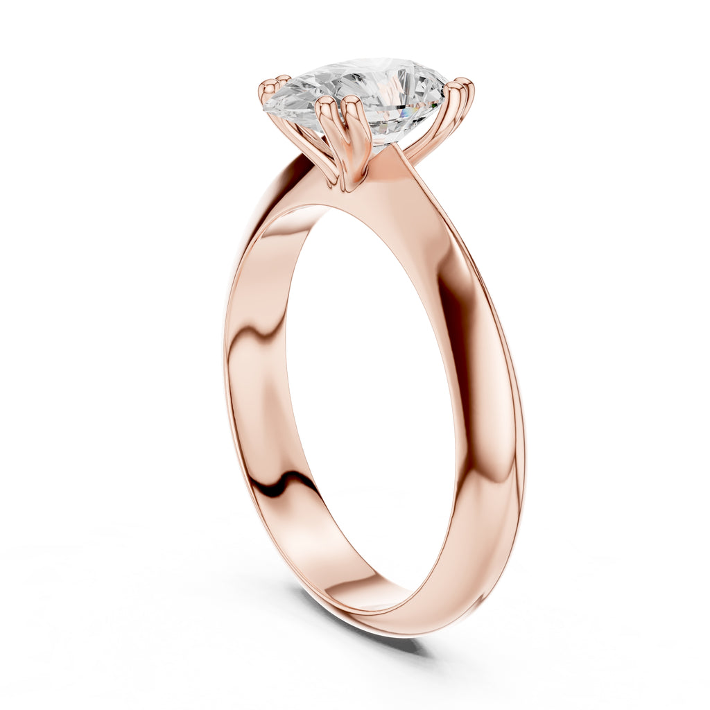 The Twin-Claw Classic Ring 1.5ct Rose Gold Pear