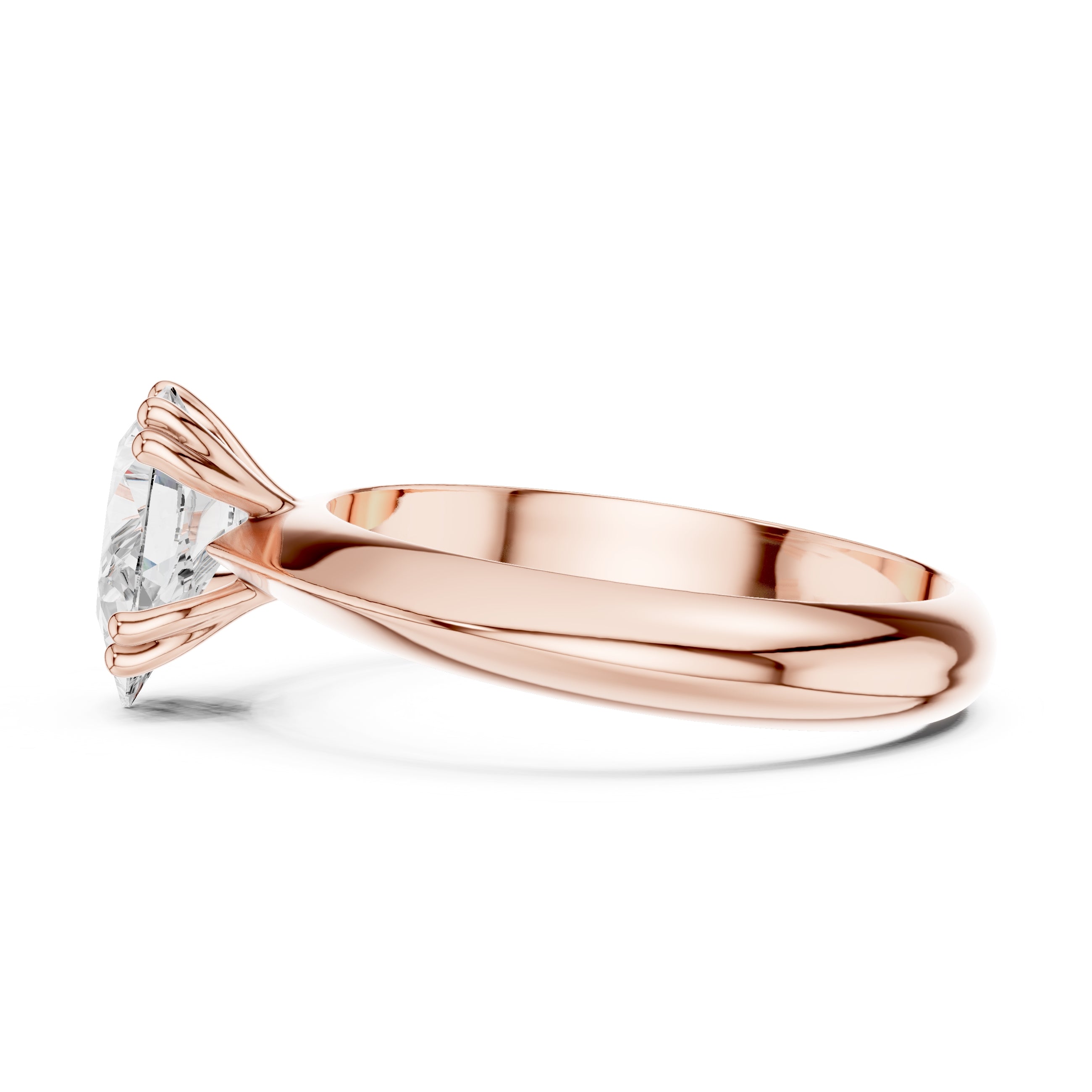 The Twin-Claw Classic Ring 1.5ct Rose Gold Pear