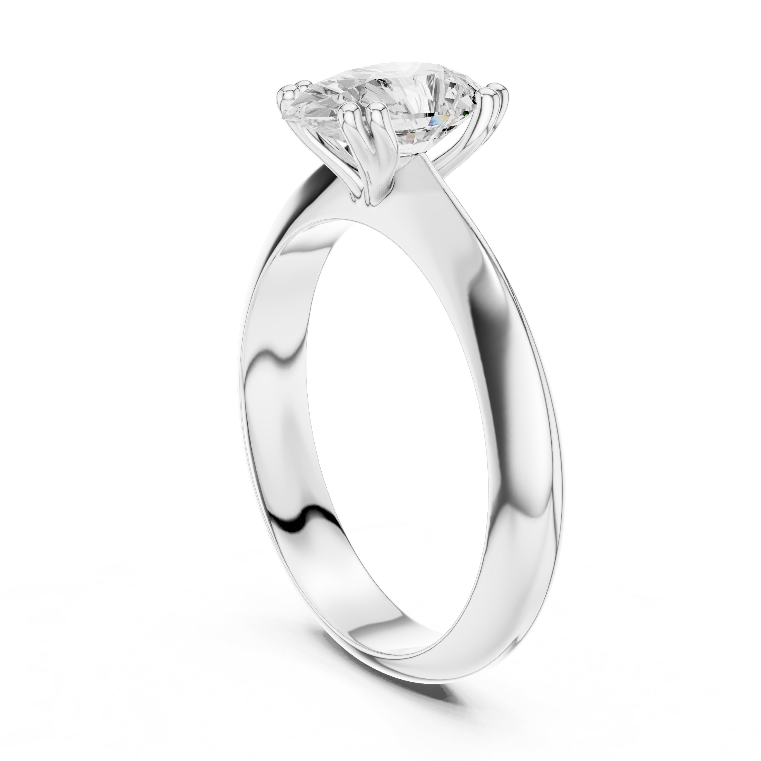 The Twin-Claw Classic Ring 1.5ct White Gold Pear