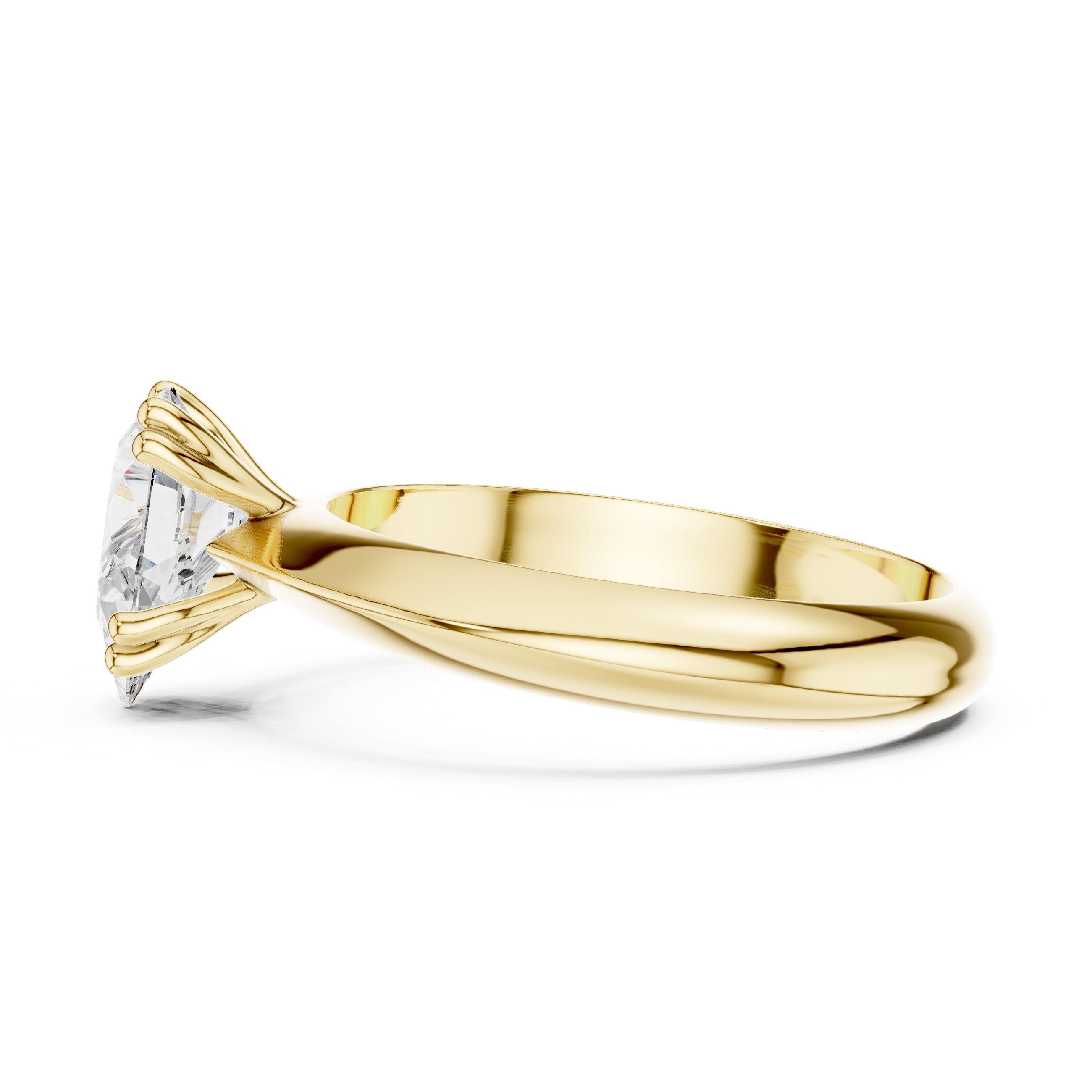 The Twin-Claw Classic Ring 1.5ct Yellow Gold Pear