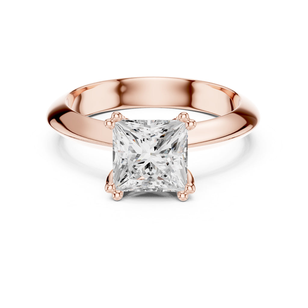 The Twin-Claw Classic Ring 1.5ct Rose Gold Princess