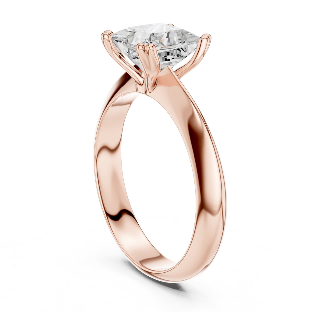 The Twin-Claw Classic Ring 1.5ct Rose Gold Princess