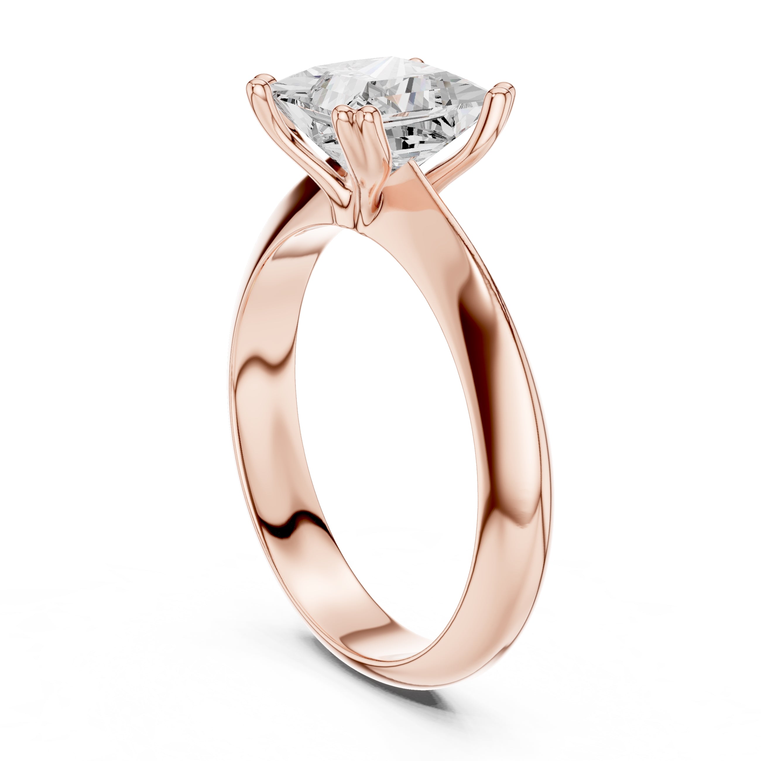 The Twin-Claw Classic Ring 1.5ct Rose Gold Princess